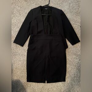Express Classic Black Blazer and Skirt Set
